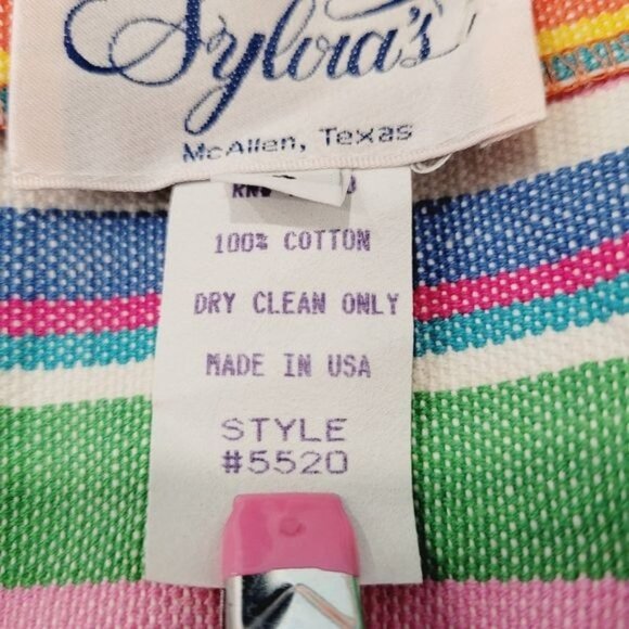 Vintage 80's hippie boho ranch Southwestern ethnic wrap skirt 8 - Picture 2 of 7